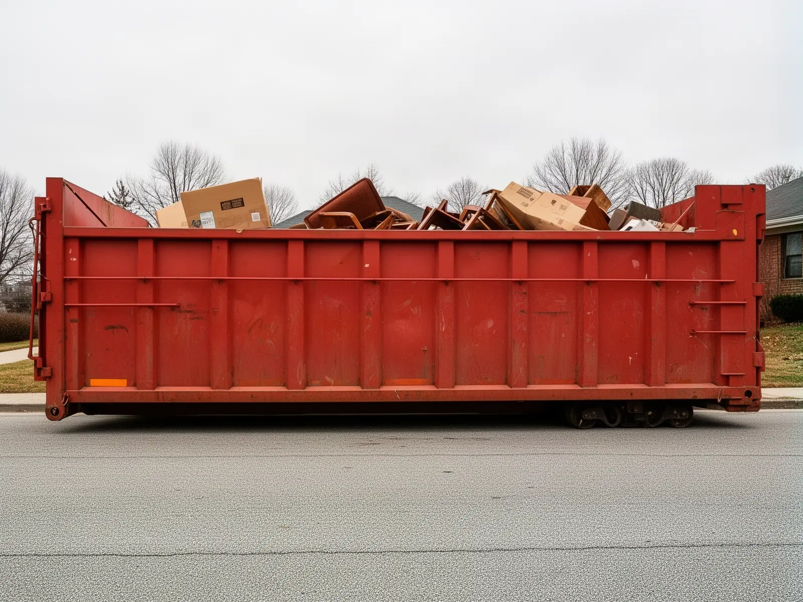 Roll-off dumpster from Barrett Brothers Dumpster Rental in Southborough, MA